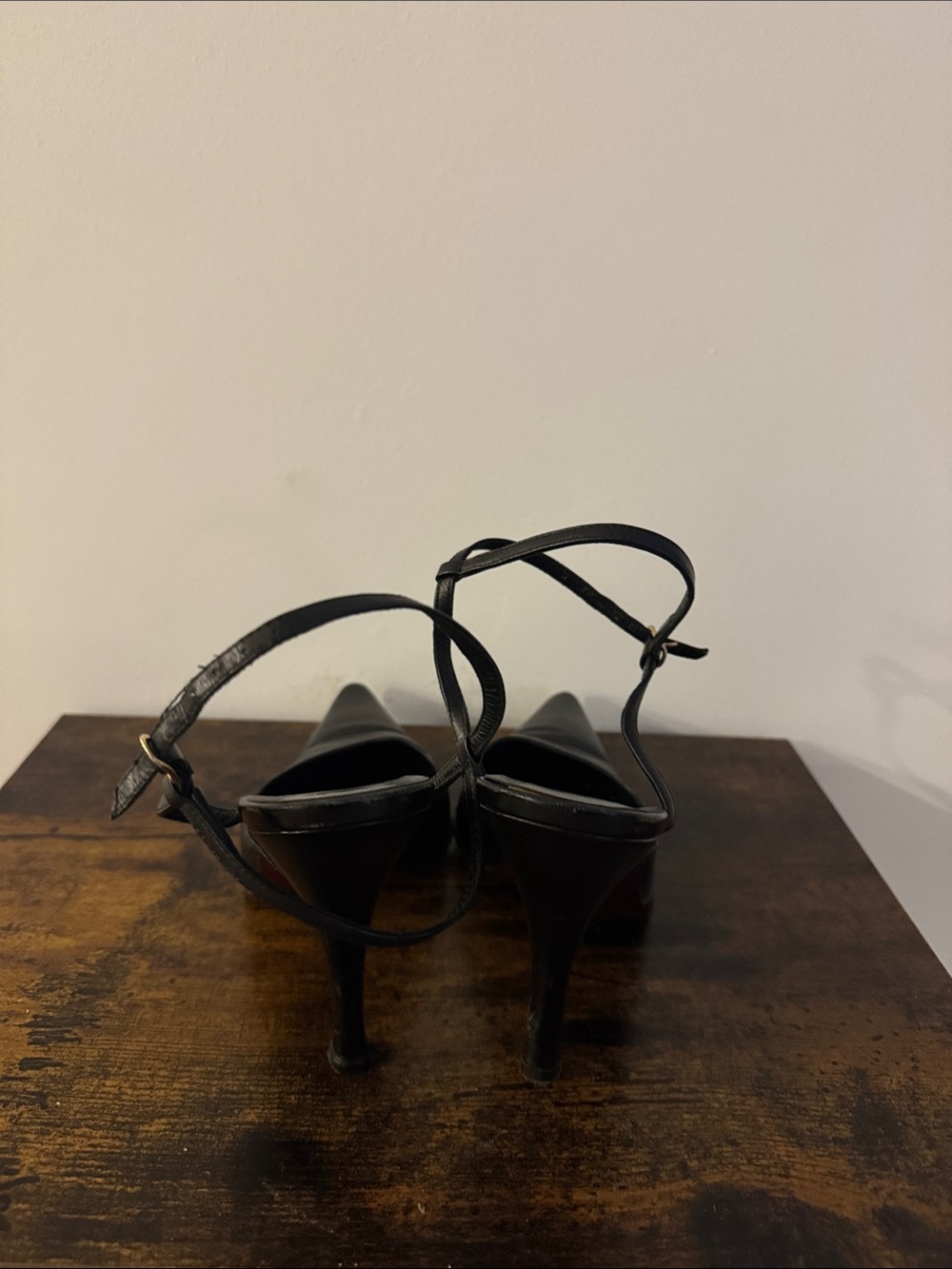 Charles David Black Pointed Toe Slingback Heels - Picture 4 of 6